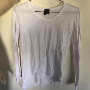 White long sleeve XS top, Anthropologie